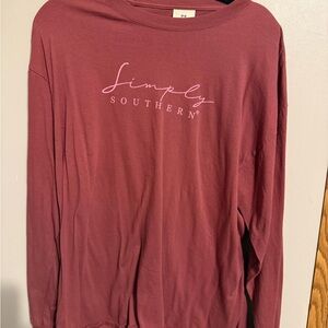 Simply Southern Collection Shirt in Deep Red